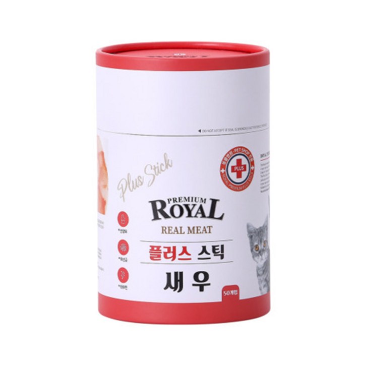 프리미엄 로얄 플러스 스틱 50p 6종 고양이간식 츄르, 새우 10g x 50p, 500g, 1개