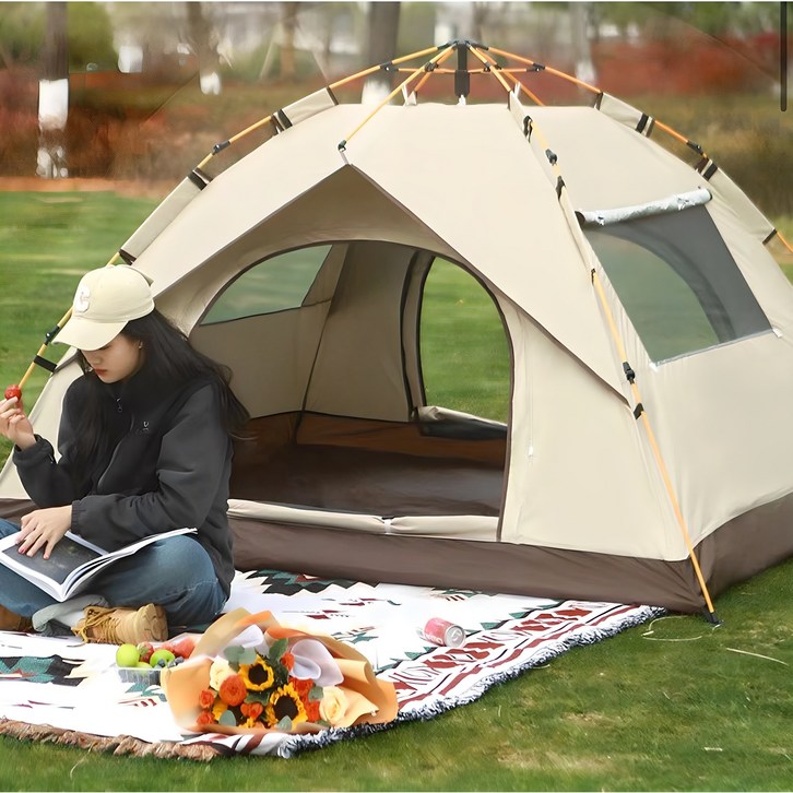 Loyeah 컴포트 원터치텐트 캠핑텐트 방수 오토 접이식 23인용 34인용 에어텐트