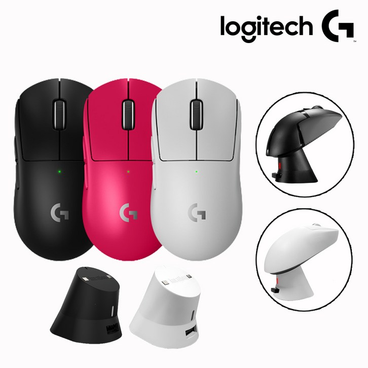로지텍코리아 로지텍 G PRO X SUPERLGIHT 2 + 무선 충전독 세트, 블랙 세트