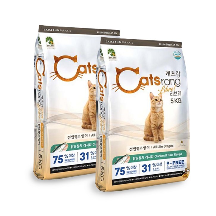 캐츠랑 리브레5kg X 2개 전연령 고양이사료 고양이밥 - 쇼핑뉴스