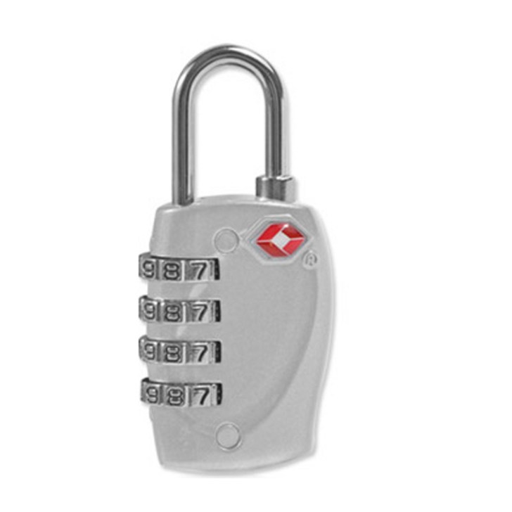 캐리어자물쇠 TSA 여행용 4중번호잠금 자물쇠 실버