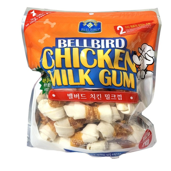 벨버드 강아지 치킨 밀크껌 스몰