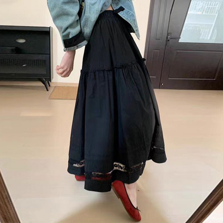 K113 구핀드 빅사이즈여성의류 레이스 포인트 롱스커트 L4XL K113 구핀드 빅사이즈여성의류 레이스 포인트 롱스커트 L4XL