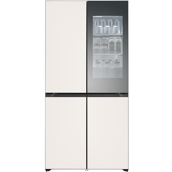 [색상선택형] LG전자 오브제 노크온 빌트인타입 4도어 양문형 냉장고 방문설치