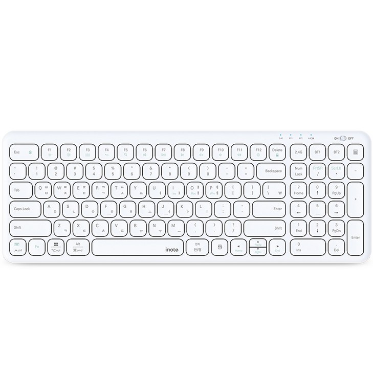 아이노트 멀티 페어링 충전식 블루투스 무선 일반형 키보드