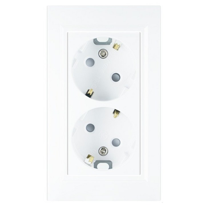 일신전기 블루밍  2구 매입 콘센트