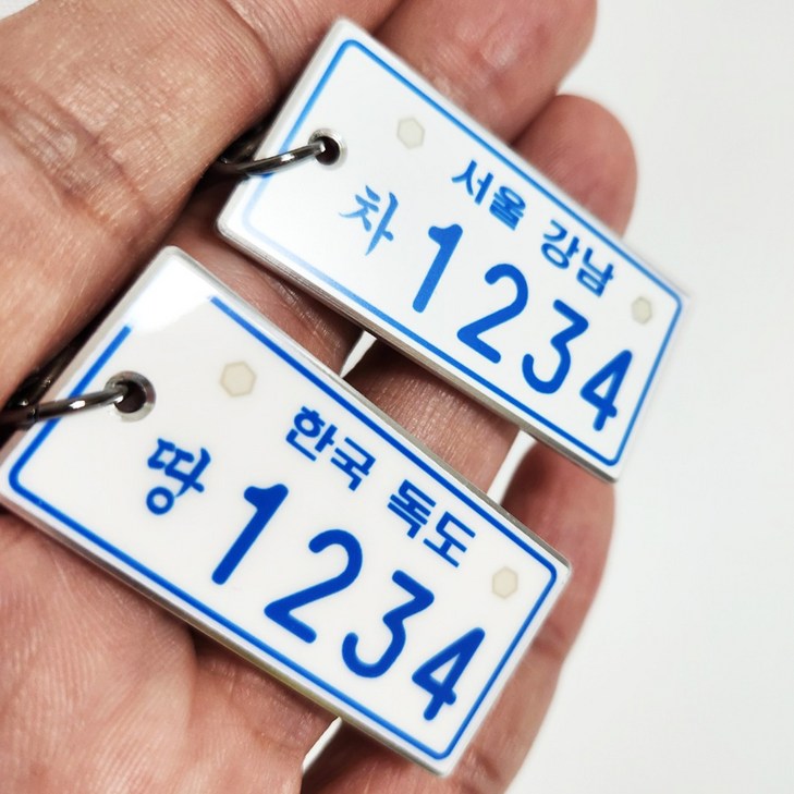 픽존디자인 리얼 메탈 바이크 오토바이 스쿠터 키홀더 열쇠고리 키링 커스텀 주문제작, 1개, A번호판번호판무광