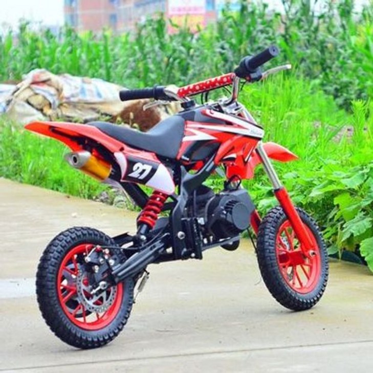 레저용 소형 오토바이 가솔린 산악 바이크 입문용 50cc 포켓 마운틴 미니 모터싸이클, 빨간색, 기본 모델명품번