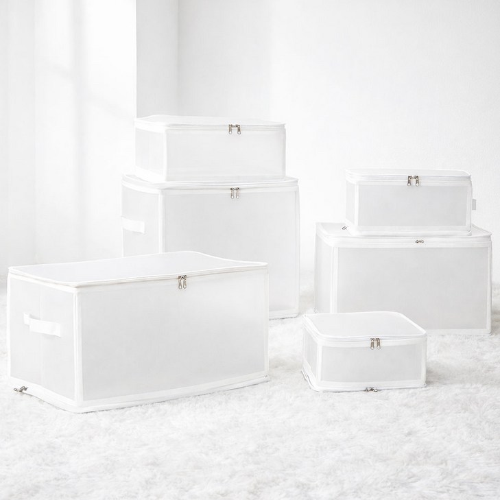 실버미어 접이식 투명수납함 옷정리수납함 2P