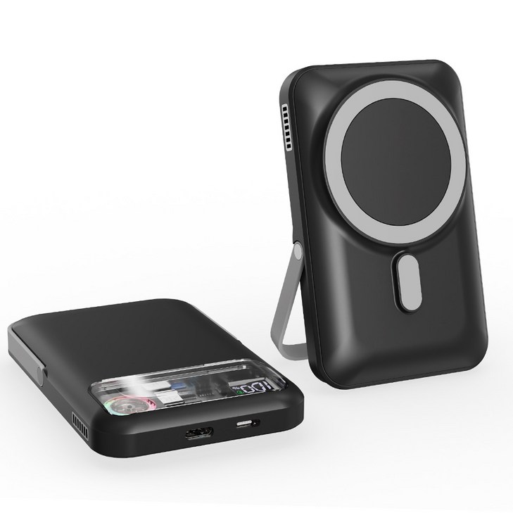 TAEGILA 15W 맥세이프 무선 보조배터리 PD20W 고속충전 10000mAh, 블랙 TAEGILA 15W 맥세이프 무선 보조배터리 PD20W 고속충전 10000mAh, 블랙