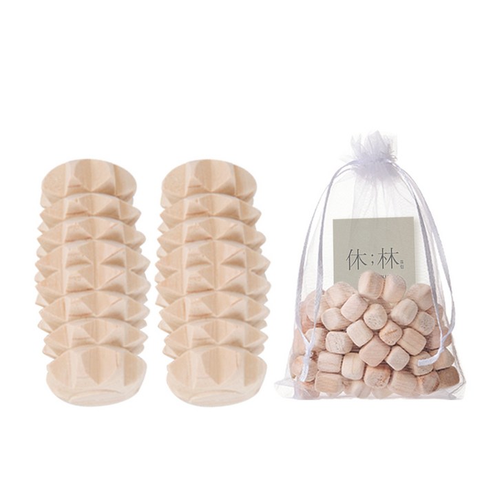 휴림 프리미엄 편백나무 손지압기 소 2개, 1세트, 손지압기 소 2개입편백큐브칩 40g