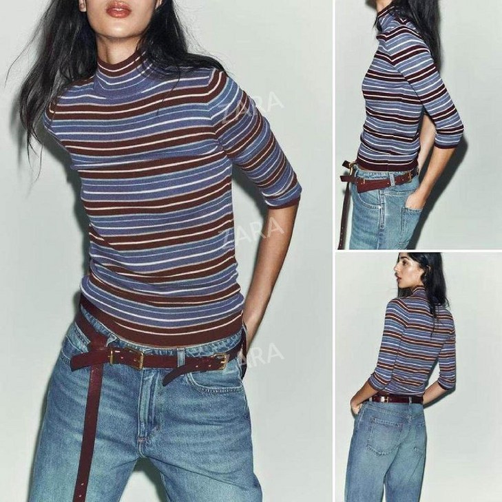 자라  스트라이프 니티드 풀오버 탑 2026 신상