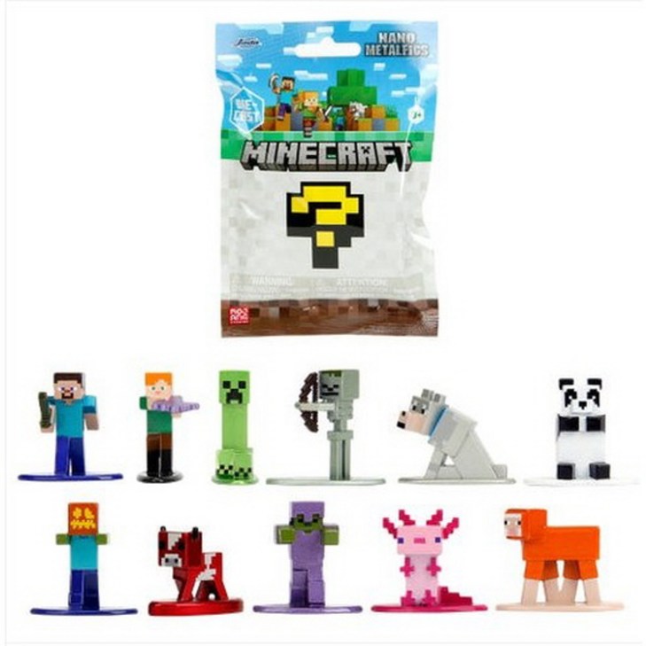 마인크래프트 나노 메탈 피규어 s2 3개