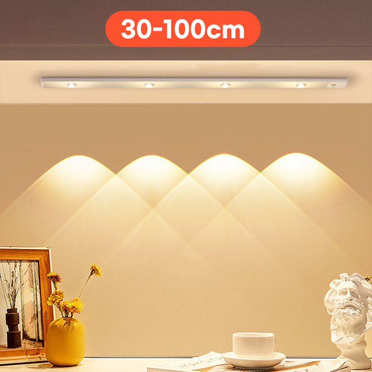 Aerolux 3색 LED 센서등 무드등 인체감지 USB 간편충전 인테리어 조명, 화이트