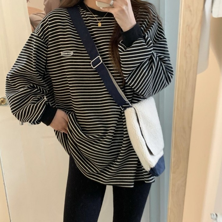 완스몰 릴리프 스트라이프 오버핏 티셔츠 tt29370 완스몰 릴리프 스트라이프 오버핏 티셔츠 tt29370