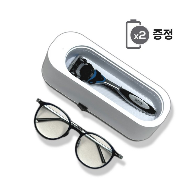 그로리 가정용 초음파 안경세척기 면도기 목걸이, 1개, 퓨어 화이트 그로리 가정용 초음파 안경세척기 면도기 목걸이, 1개, 퓨어 화이트