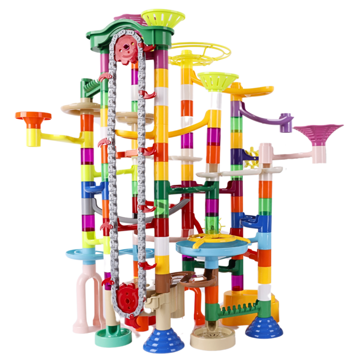 루미오 장난감 마블런 엘레베이터 구슬굴리기 블럭 혼합색상 1개