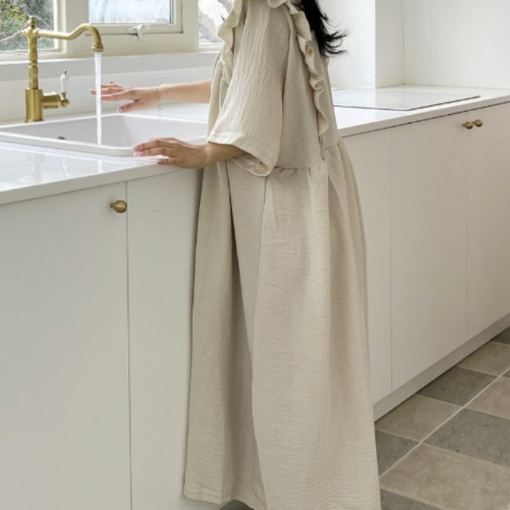 미야미 반팔 44 120 빅사이즈 뜨왈 빅사이즈 감성 오버핏 파자마 홈웨어 원피스 임부복