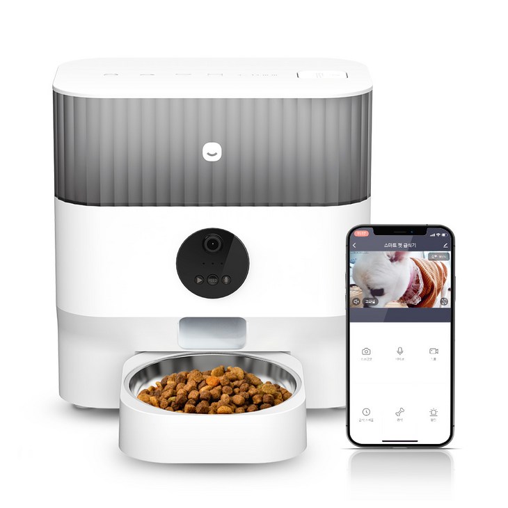헤이홈 IoT 카메라 스마트 펫 자동급식기, 5L, 혼합색상, 1개