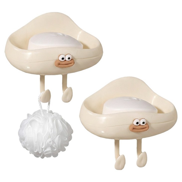 굿앤칩 욕실 귀여운 오리 다용도 걸이 물빠짐 비누받침대