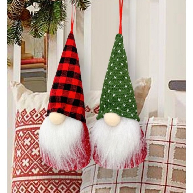 루시앤유 인형 소품 인테리어 장식 산타 트리 장식, 1개, 체크