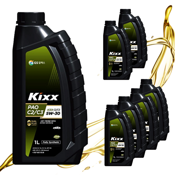 킥스파오 C2C3 5W30 1L 디젤용 엔진오일, 7개, 1L