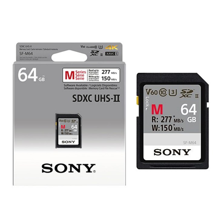 소니정품 SD카드 UHSII V60 R277W150 SD카드 T2 64G 128G 256G 512G