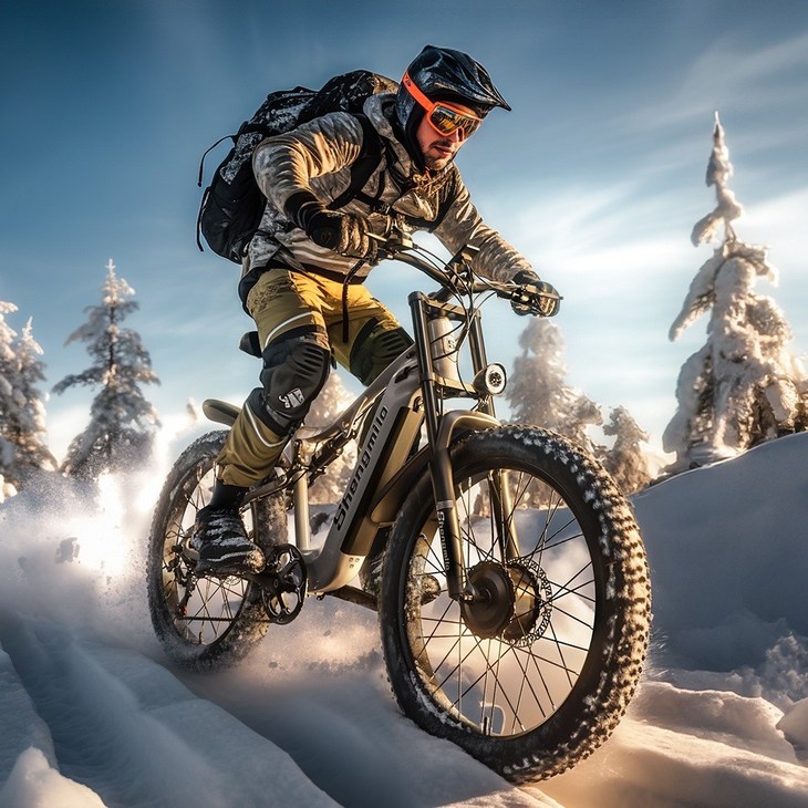 전기자전거 S600 듀얼 드라이브 모터 2000W 리튬 배터리 보조 지방 휠 스노우 비치