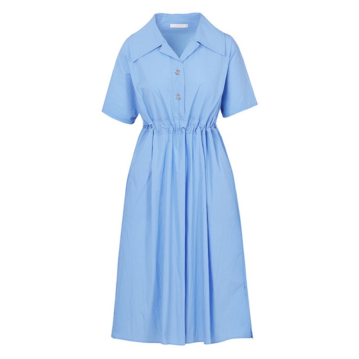 페이지플린 여성용 웨이스트 스트링 카라 원피스 F3BOP003A