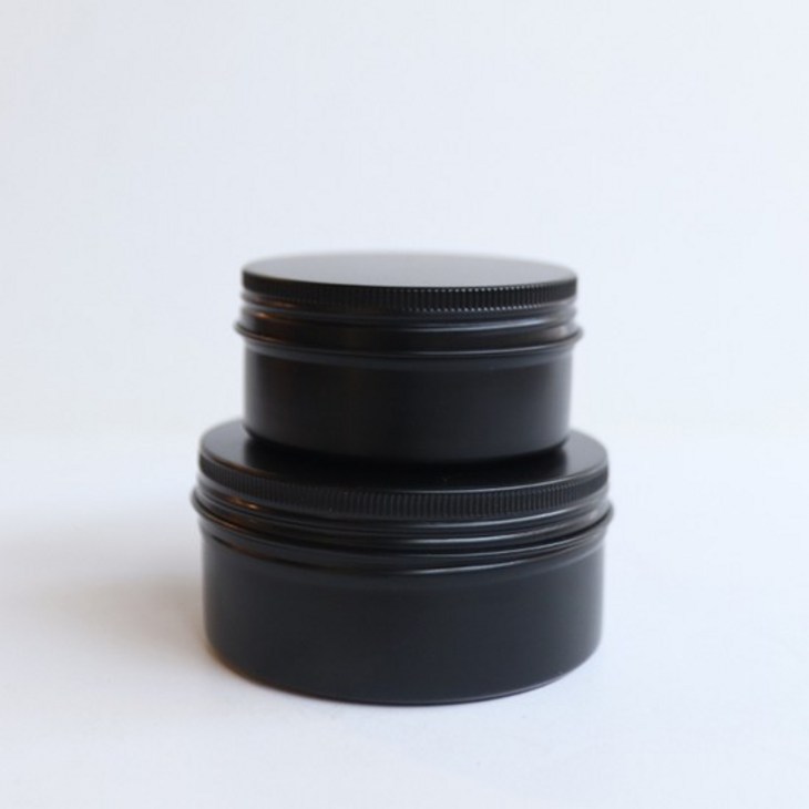갓샵 원형 틴케이스 [블랙 150ml 8.3x3.8cm] 철제 알루미늄 철 금속 틴 캔