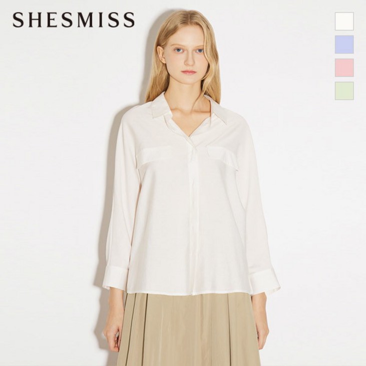 쉬즈미스SHESMISS 쉬즈미스 페이크 포켓 셔츠SWWSTN11100MI