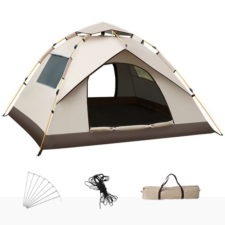 ELSECHO 플랜타트 원터치 자동 텐트 방수 방우 캠핑용 4인용
