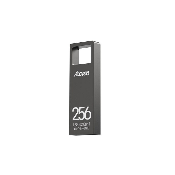 U350 Grid USB 3.2 GEN 1 USB 메모리 256GB Axxen CHROME, 256GB
