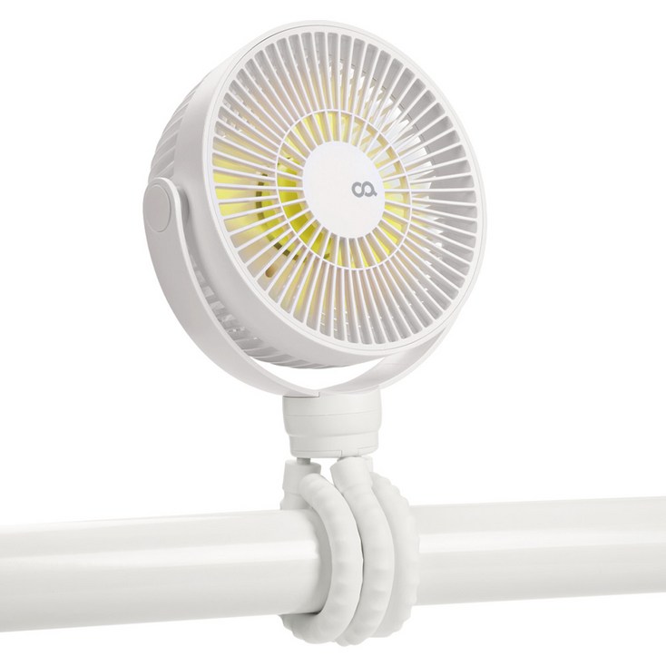 오아 라운드 멀티팬 휴대용 미니 소형 문어발 탁상용 유모차 선풍기, OFN050WH, 화이트