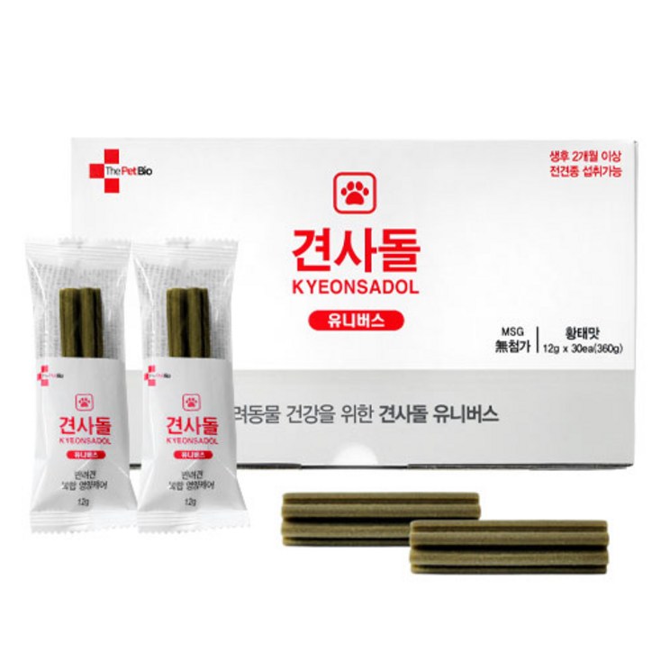 견사돌 강아지 유니버스 대용량 덴탈껌 30p, 360g, 1개, 황태맛