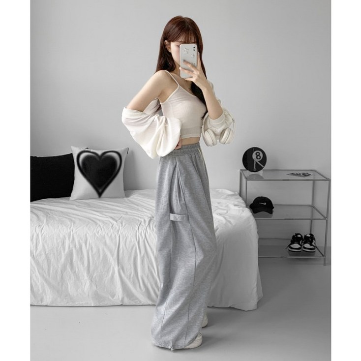 파쿠 가을 신상 스냅 브릿지 와이드 트레이닝 팬츠 비조 사이드 핀턱 PT 투웨이 롱팬츠