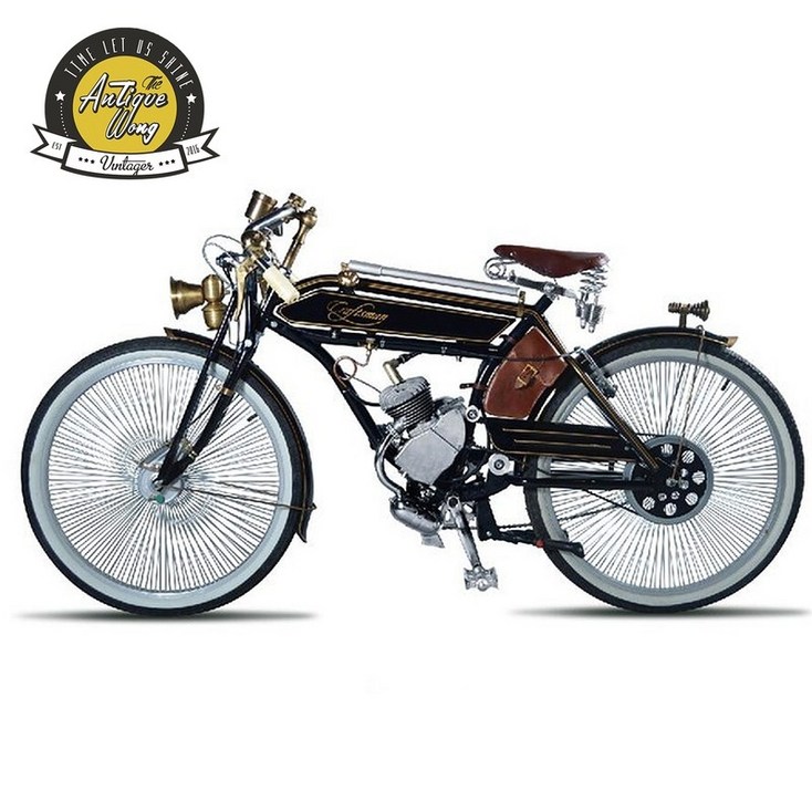클래식모페즈바이크 레트로모페즈쿠터 40cc 장인 1924 레트로 기관차 오토바이 자전거 연료 부스트 장인 골동품 자동차 - 투데이밈