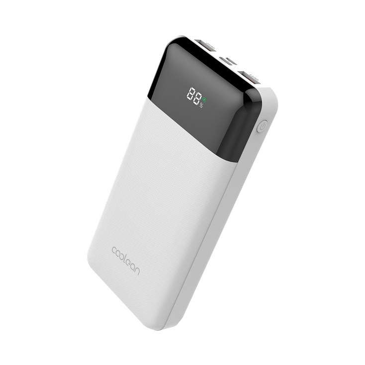 쿨린 고속충전 대용량 보조배터리 20000mAh 22.5W CL322, 화이트, CL322 쿨린 고속충전 대용량 보조배터리 20000mAh 22.5W CL322, 화이트, CL322