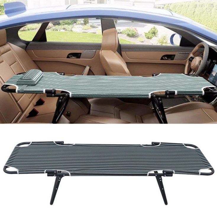 차량용 차박 평탄화 폴딩 접이식 매트 침대 낚시 캠핑 침대의자, 카키
