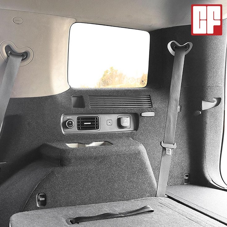 카프랜즈 호환 디올뉴 싼타페 MX5 사이드 트렁크 커버 차량 흠집방지 가드 몰딩, 67인승 스피커공용