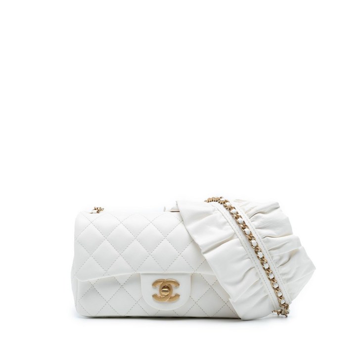 샤넬  중고 2020 미니 직사각 클래식 램스킨 로맨스 싱글 플랩 크로스 백