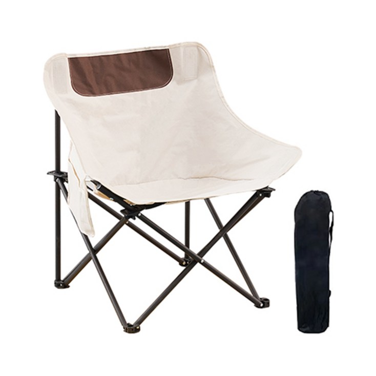 소소 접이식 캠핑 의자 야외 휴대용 원터치, 03. 소형 아이보리 1+1 - 투데이밈