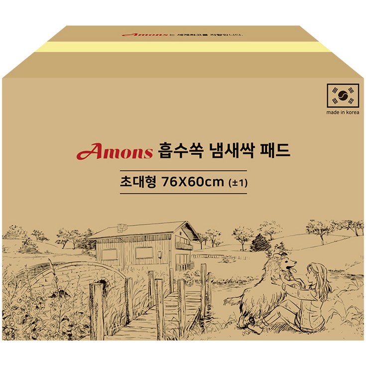 아몬스 국산 흡수쏙 패드, 100개입, 1개 아몬스 국산 흡수쏙 패드, 100개입, 1개
