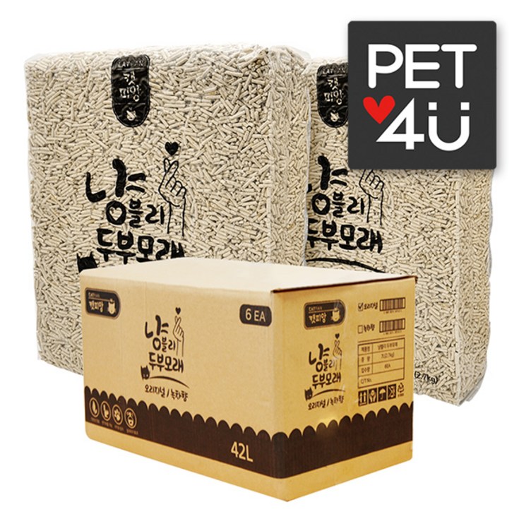 캣피앙 냥블리 고양이 두부모래 무향 2.7kg7L x 6개, 6개, 무향