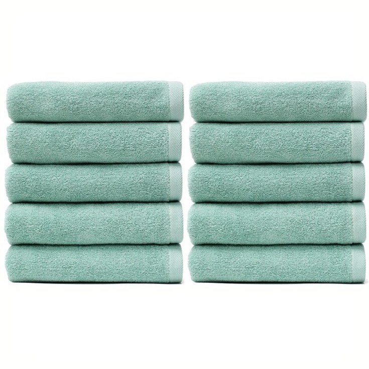 타월톡톡 호텔 고급 수건 30수 140g, 민트, 10장