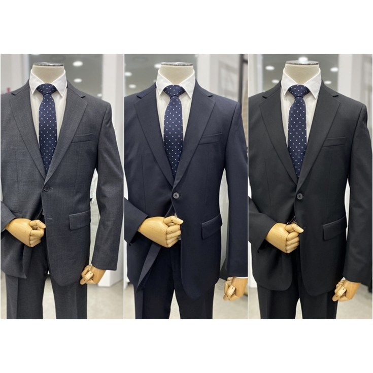 트루젠 남자 양복 베이직핏 모혼방 안감없는 여름 기본 블랙, 네이비, 차콜 정장 세트 - 큰사이즈 양복 115사이즈