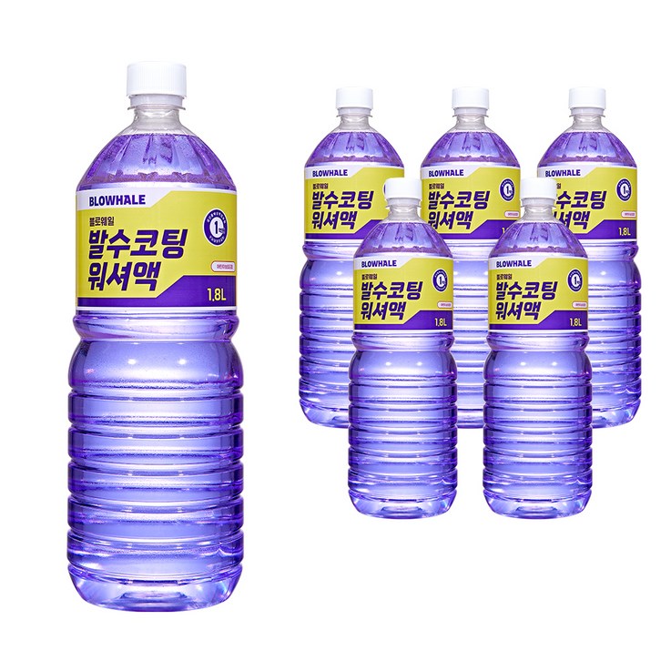 블로웨일 발수코팅 워셔액, 6개, 1.8L 블로웨일 발수코팅 워셔액, 6개, 1.8L
