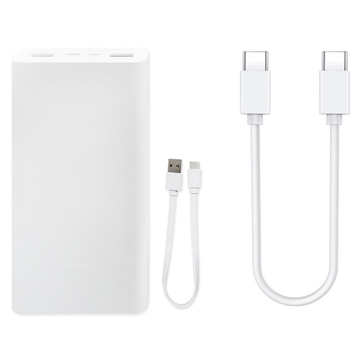 샤오미 7세대 22.5W 대용량 초고속 충전 C타입 휴대용 보조배터리 20000mAh  스토리링크  CtoC 케이블 30cm 세트