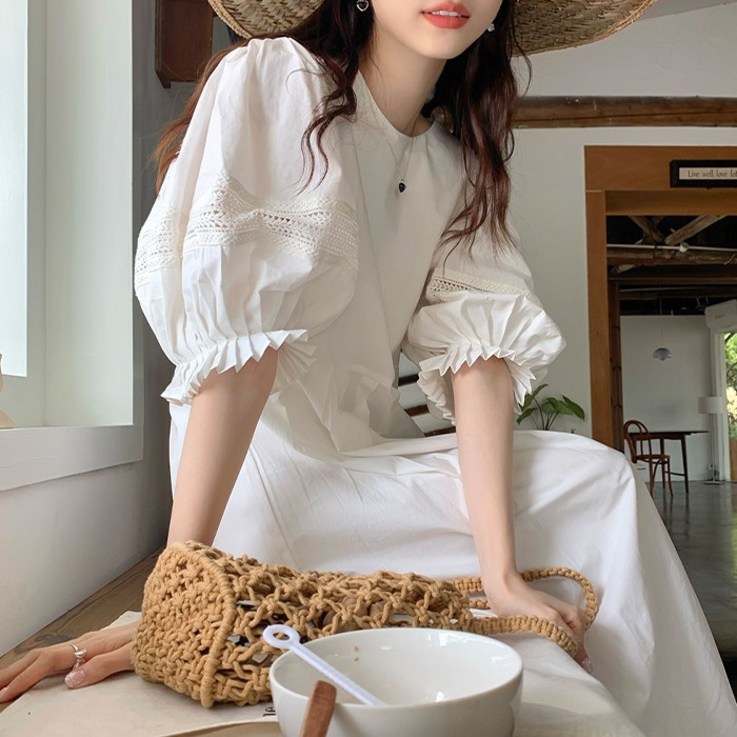 코코블랑 마리엔 퓨어 퍼프 원피스