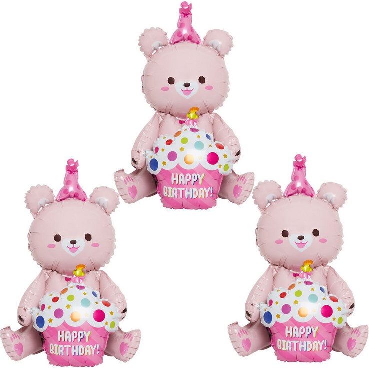 스탠딩에어벌룬 생일곰 57cm 스탠딩에어벌룬 생일곰 57cm
